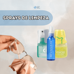 Toalhitas vs Sprays de Limpeza para as lentes dos óculos.