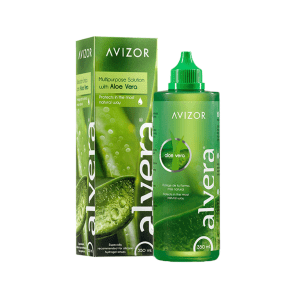 Avizor Alvera 350 ml é uma solução multifuncional para lentes de contacto com Aloe Vera