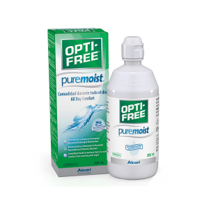 Opti-Free PureMoist 300 ml da Alcon - solução de lentes de contacto com tecnologia HydraGlyde para hidratação prolongada