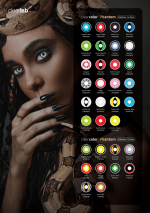 Lentes de contacto coloridas mensais Clearcolor Phantom Monthly 2 lentes do laboratório Clearlab